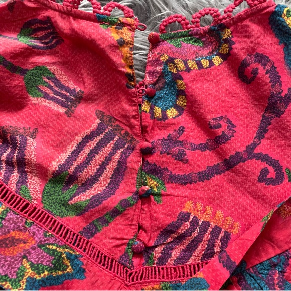 FARM RIO red sunset tapestry mini dress - Picture 9 of 12